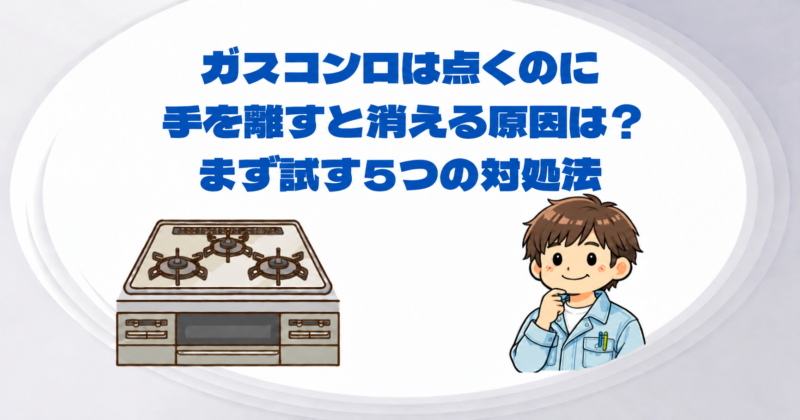 ガスコンロの点火ボタンが押せない場合の原因