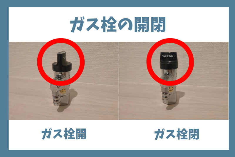 ガス栓の開閉